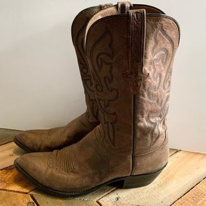 Lucchese Mens Brown Western Cowboy Boots Size 11.5